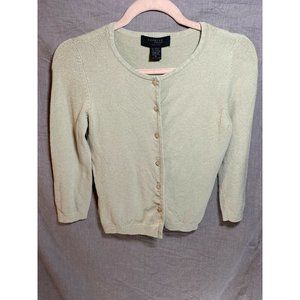 Express Shirt‎ Womens Extra Small Beige Stretch Button Long Sleeve Ladies.
